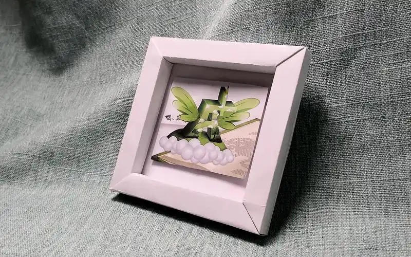 相框手工制作,一张纸也能折出漂亮的立体相框,不用胶水哦-24autumn