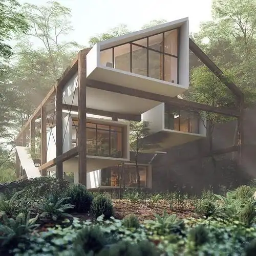 【民宿】坡屋顶/木构/自然融合/窗户