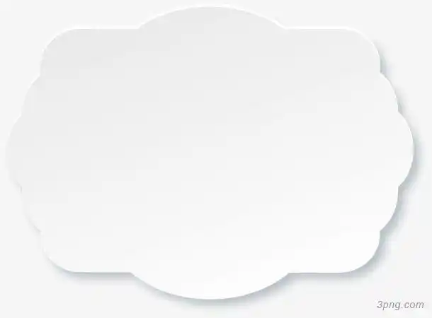 白色边框png素材透明免抠图片-卡通手绘