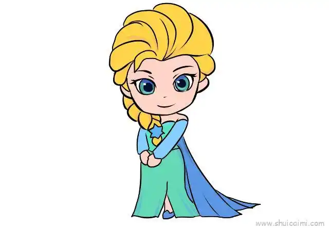 艾莎公主儿童画怎么画 艾莎公主简笔画画法