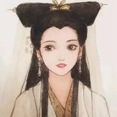 白娘子头像插画手绘