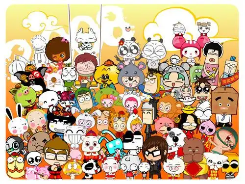 求一些很多人物的动漫图,要用来做签