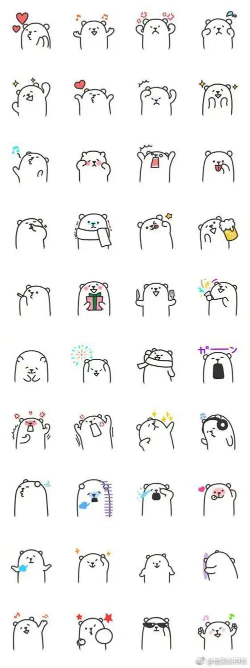 手帐简笔画分手手帐简笔画小图案简笔画素材超可爱的简笔画小表情