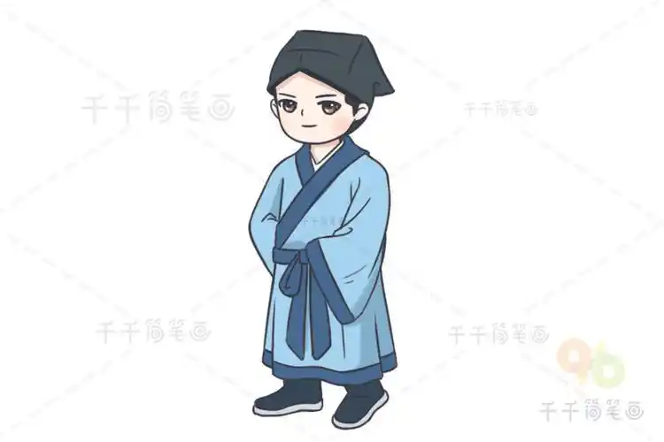 q版宋朝男子古风人物古风人物简笔画