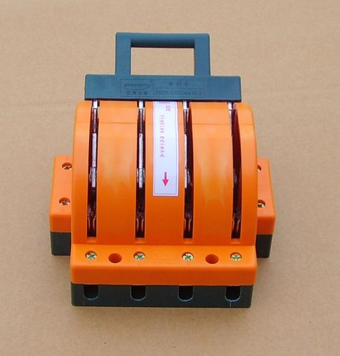 双泰橙色]闸刀王双电源开关 双投闸刀4p 100a 2线闸刀 刀形开关