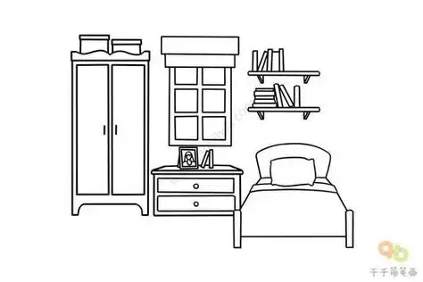 卧室怎么画简单又漂亮四年级,卧室怎么画简笔画 少女_竞价网