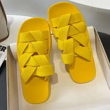 拖鞋男2022春夏季新款外穿户外编织两穿一字拖沙滩凉鞋潮拖鞋男女士