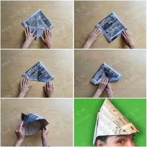 大扫除必备神器,报纸帽子的折叠方法,一定值得你去收藏传播.