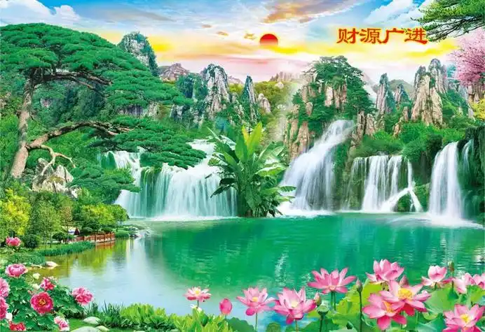 最招财的山水画 风景照片-卜安居