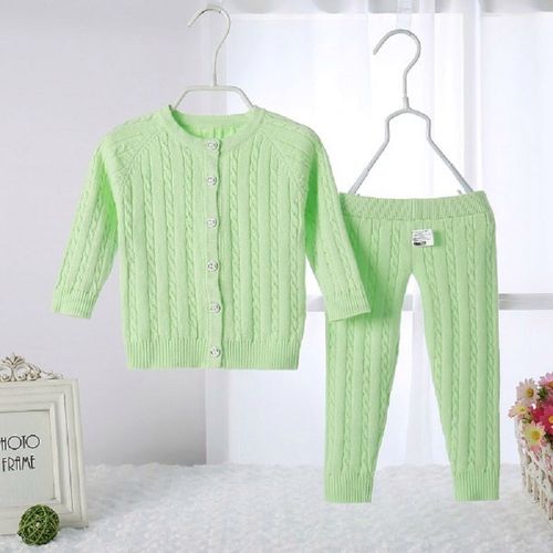 宝宝春秋冬薄款毛衣套装 0-6-12月男女棉针织衫开衫男女纱衣套装