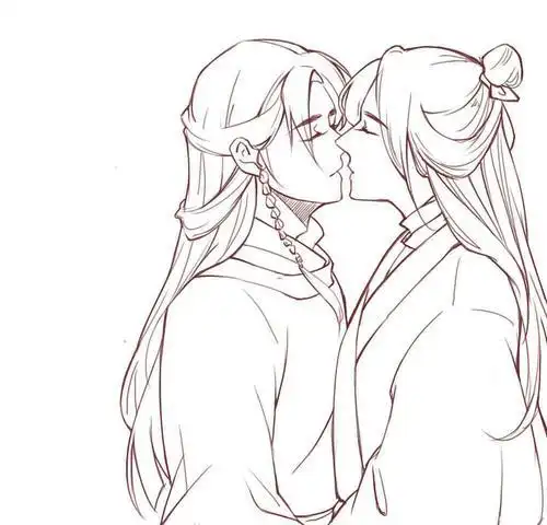 天官赐福花怜简笔画线稿