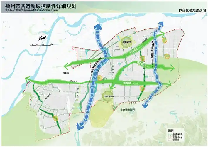 附表:规划用地汇总表指状渗透:绿带廊道蓝绿空间形成片区生态网络