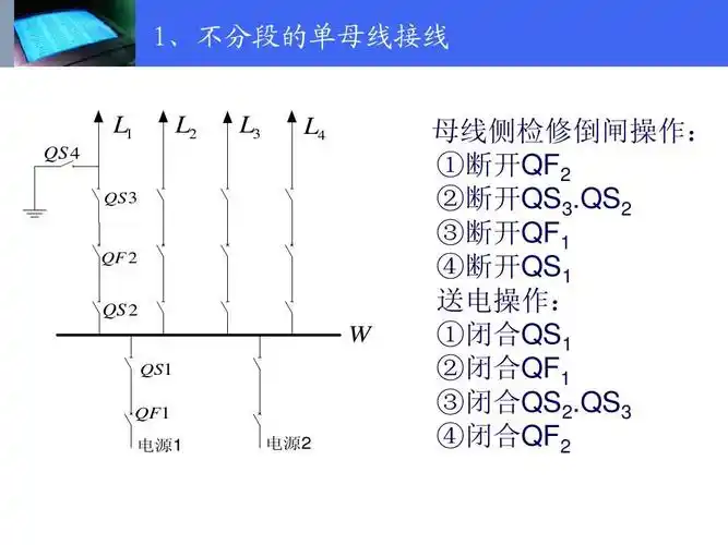 不分段单母线接线ppt
