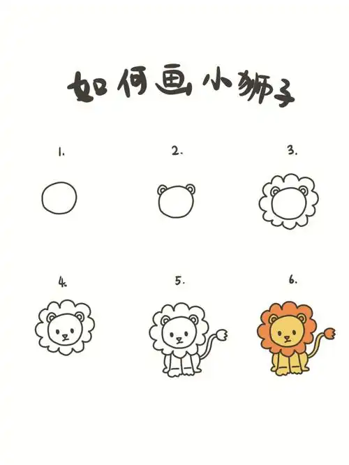 手绘教程如何画小狮子