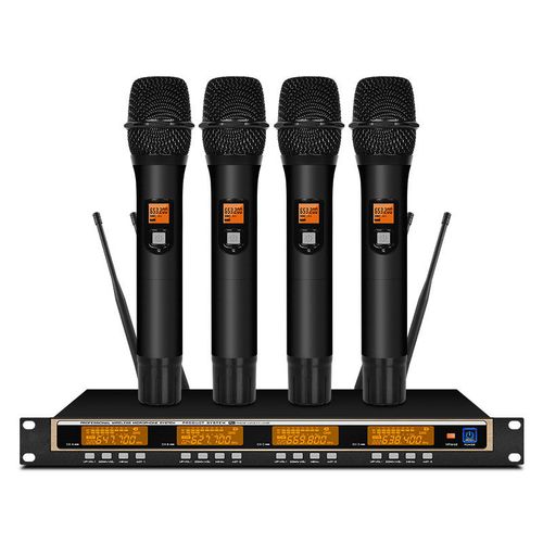 无线麦克风u段一拖四k歌调频卡拉ok专业婚庆演出主持舞台演讲