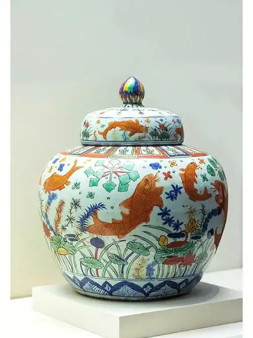 万历年间,在成化斗彩的工艺成就基础上,又发展成了著名的青花五彩瓷器