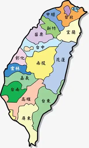 创意台湾地图