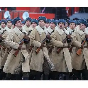 前苏联俄罗斯配发皮毛一体军大衣羊皮棉袄冬季严寒保暖