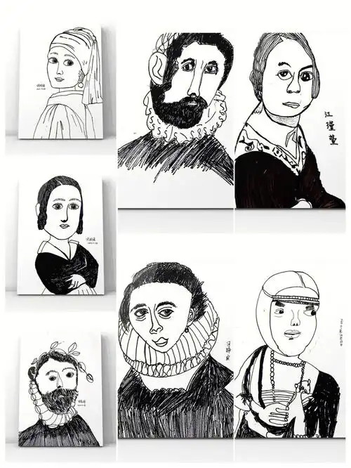 世界名画系列人像写生