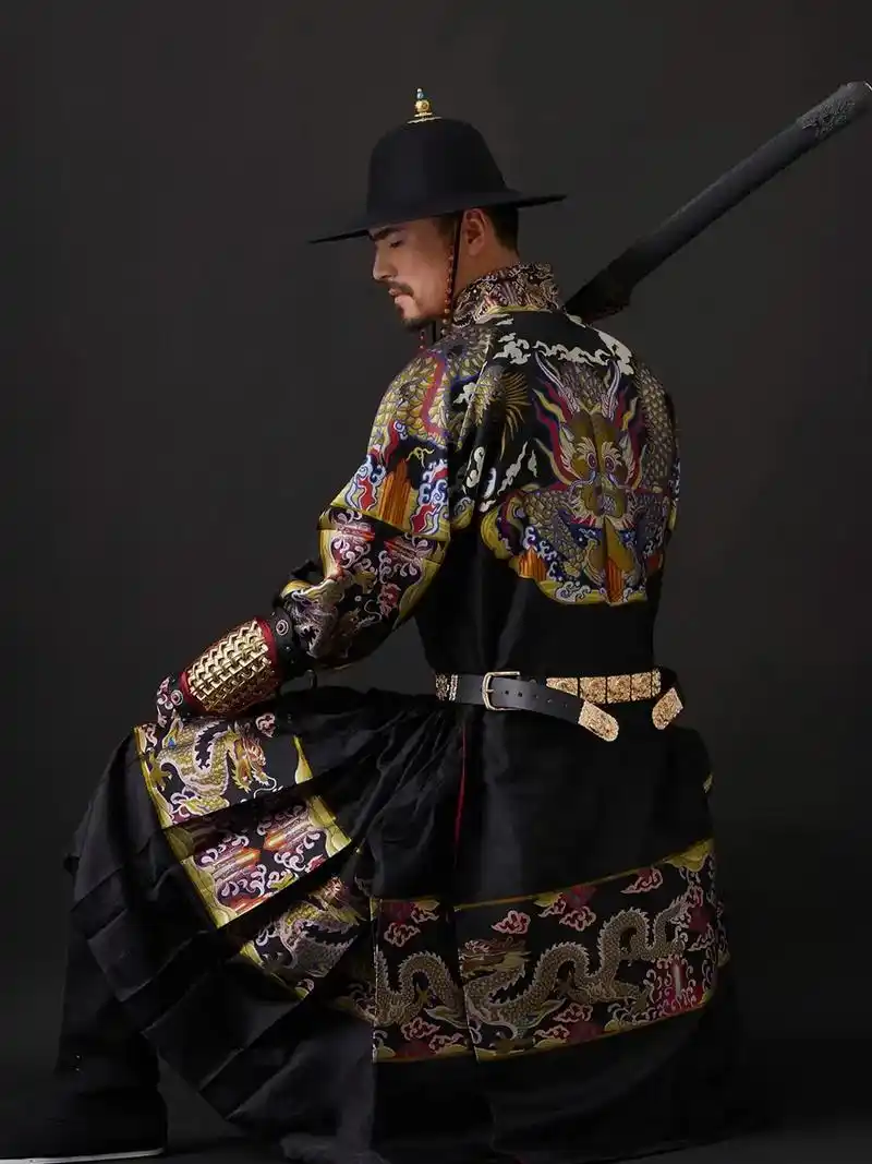 汉梦归原创流金坐蟒曳撒男女锦衣卫飞鱼服蟒袍织金明制汉服非古装