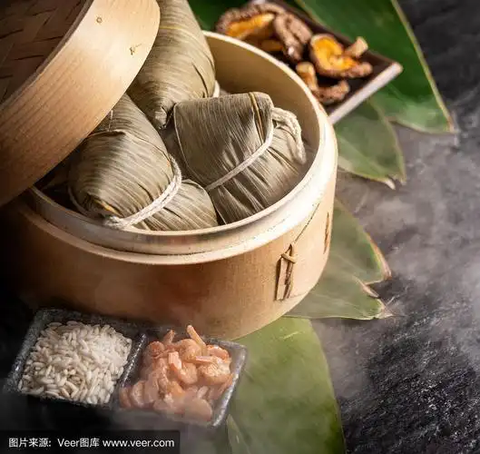 留白,蒸锅,清新,蒸菜,粽子