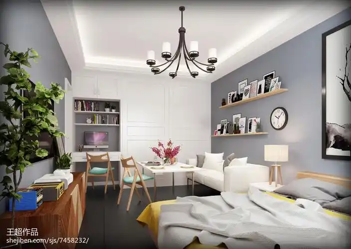 典雅21平宜家小户型卧室装饰图片卧室北欧极简卧室设计图片赏析