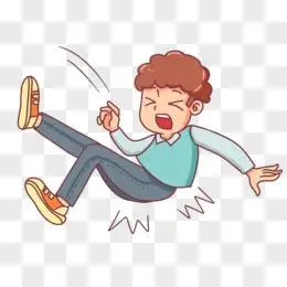 卡通人物跌倒免抠元素