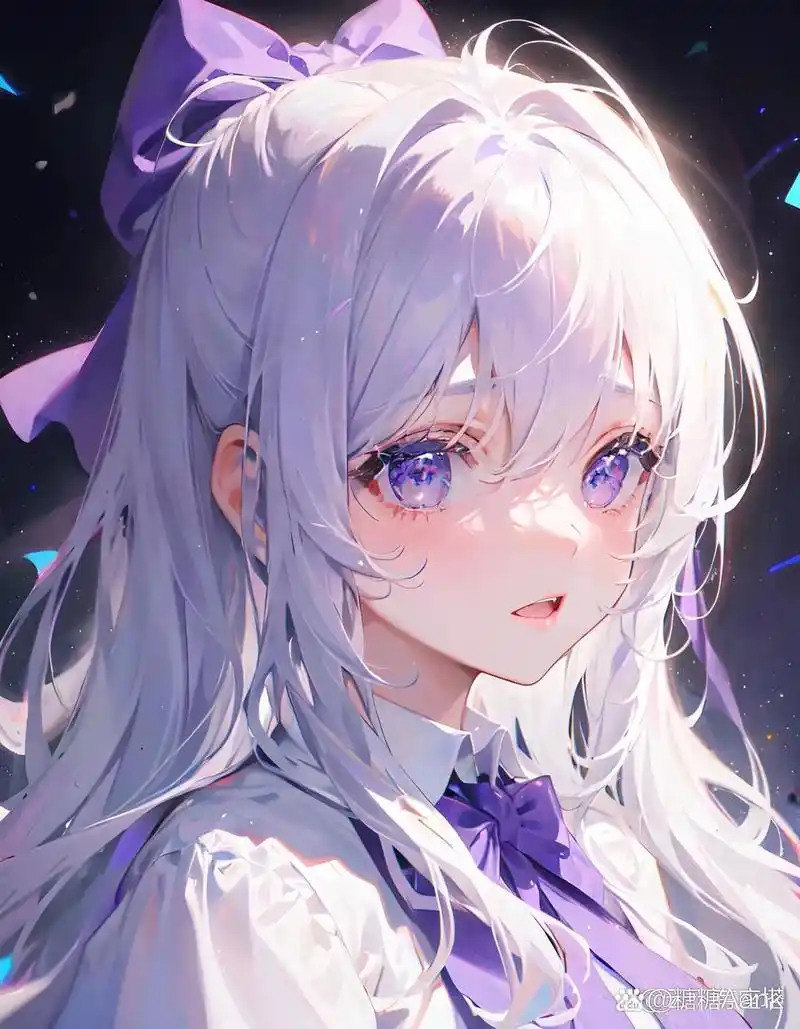 紫头发的美女图片令人心动,仿佛带着一股神秘的力量.