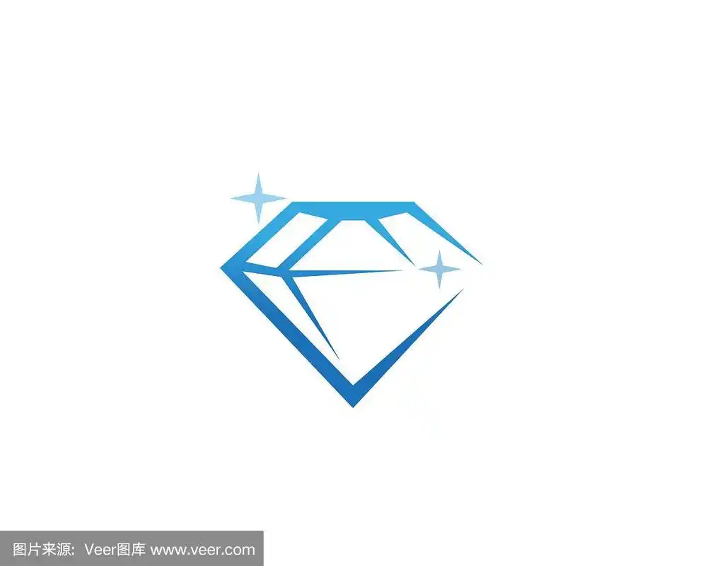 创意抽象钻石标志设计符号