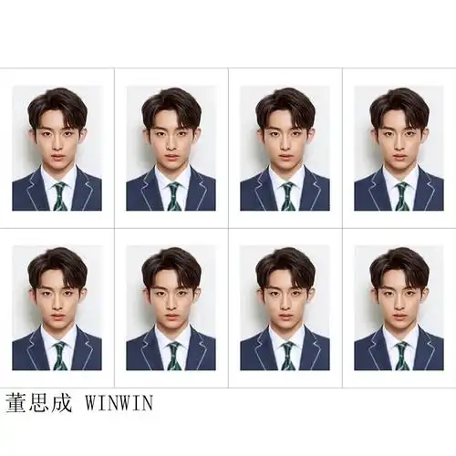 nct 威神wayv钱锟ten董思成黄旭熙肖德俊黄冠亨刘扬扬 一寸证件照