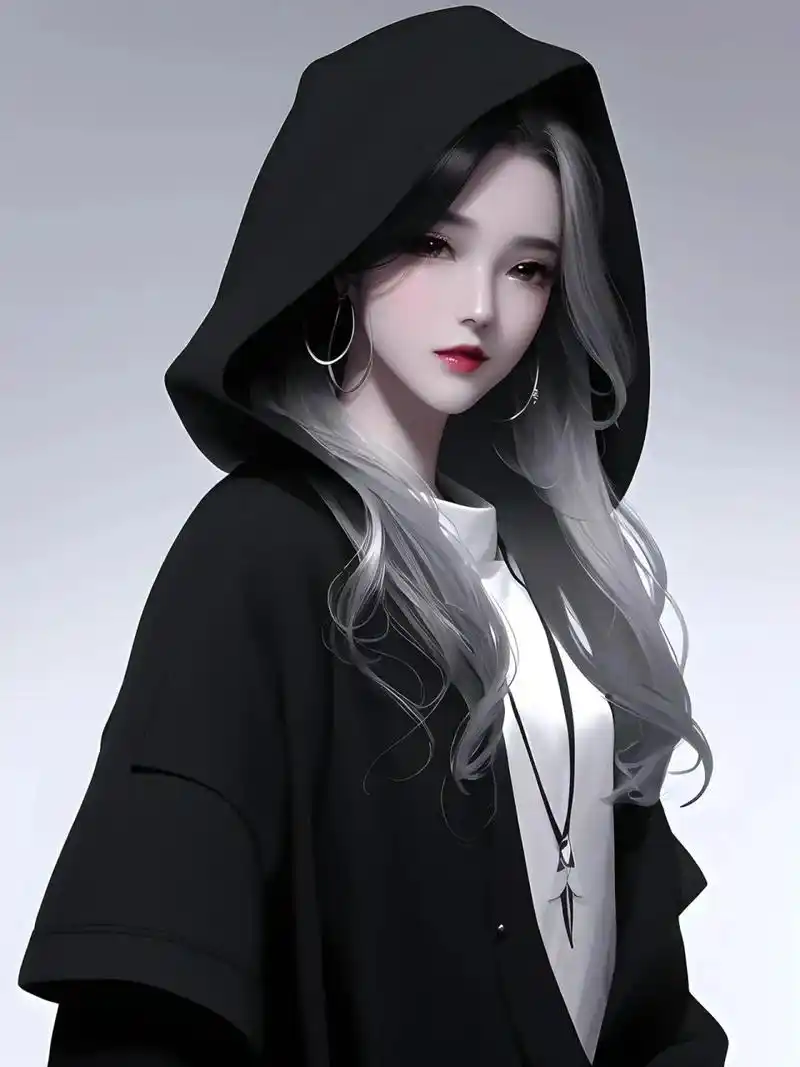 黑色系女神头像壁纸[心]