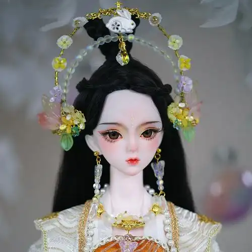 德必胜娃娃2022年月仙嫦娥60cm古风神话女娃3分bjd仿真娃娃古装