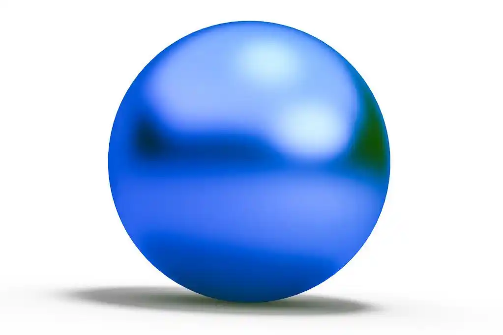 彩色几何形状的球,颜色金属几何形状球体上孤立的白色背景