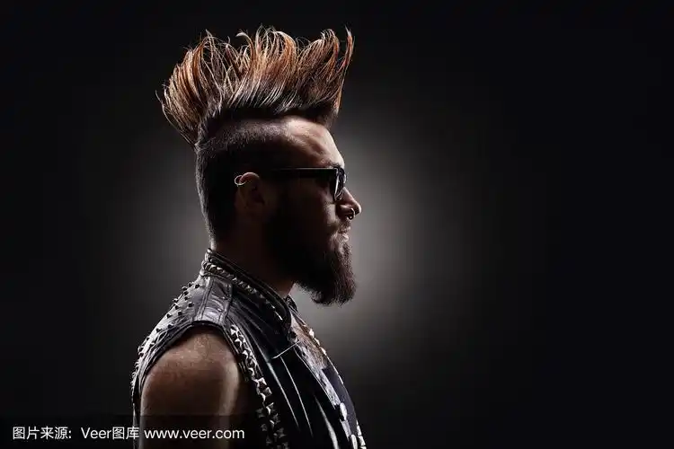 留着莫霍克发型的朋克摇滚歌手