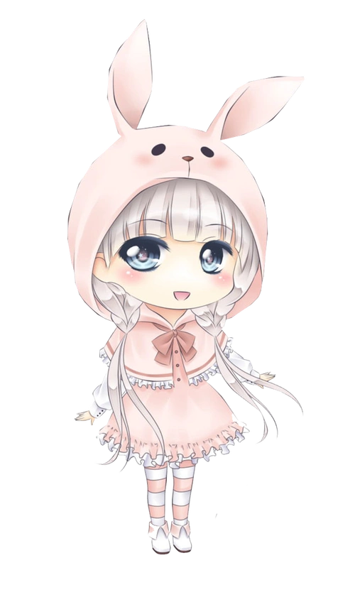 穿兔衣裳的小女孩