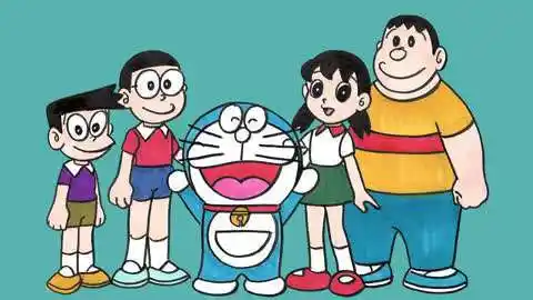 草莓简笔画 :  第1集 哆啦a梦大雄和他的朋友