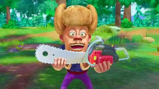 熊出没光头强为了回家故意让熊熊弄坏锯子结果令人意外