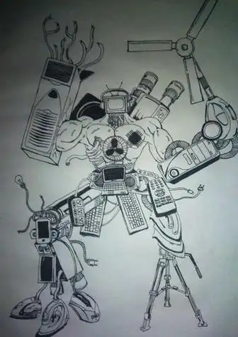 战斗机器人简笔画 战斗机器人简笔画简单又帅气