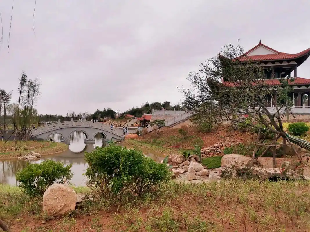 福清周边游79拥有粉色花海的古风公园 首发福庐山公园二期～ 福清