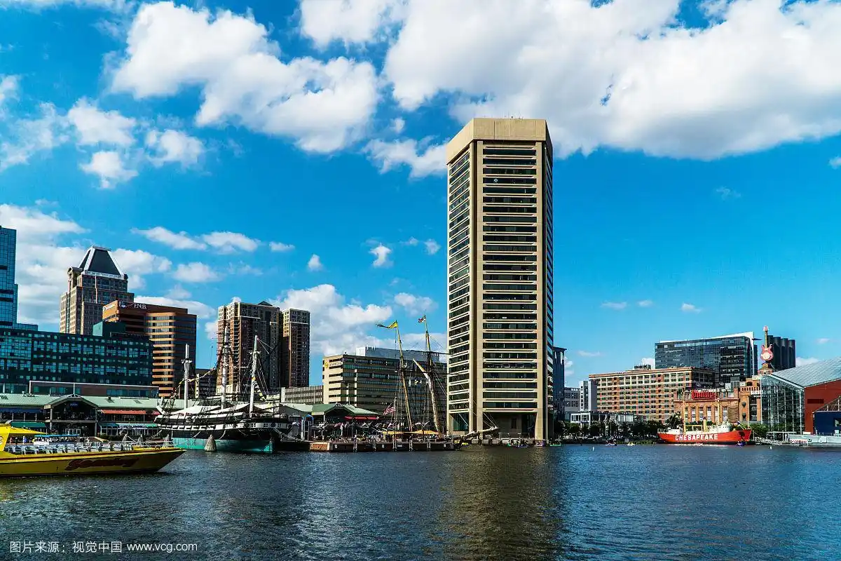 美国巴尔的摩城市景观