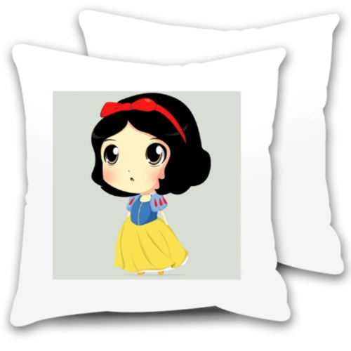 人物 萌白雪公主吃苹果-情侣抱枕