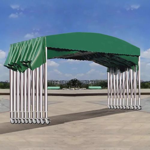 定制推拉雨棚大型移动仓库伸缩帐篷停车遮阳篷宵夜大排档活动雨棚