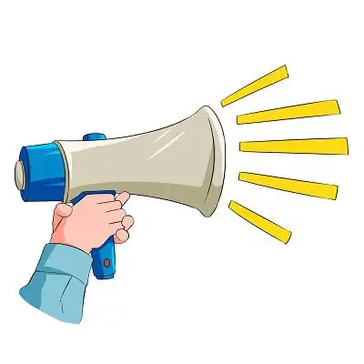 手绘卡通知喇叭素材