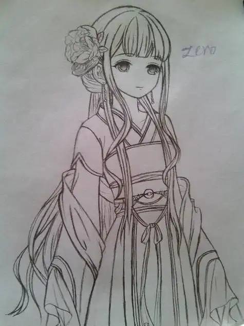 古装人的手的简笔画