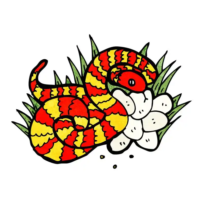 蛇蛋巢,向量,在窝里的蛋卡通白色背景上的蛇