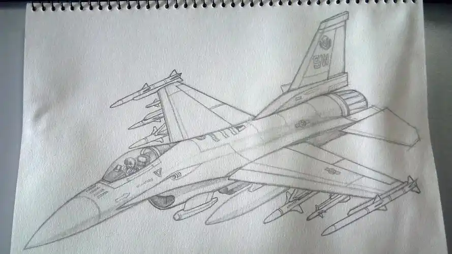 手绘歼十 vs f-16