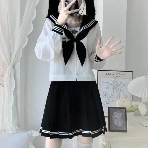 【岁樱】城南诗中意原创jk制服水手服上衣女学院风校供全套装现货