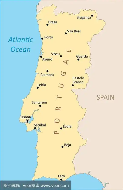 葡萄牙地区地图