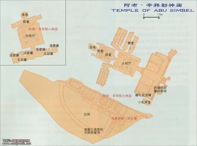 阿布辛拜勒神庙地图埃及地图库