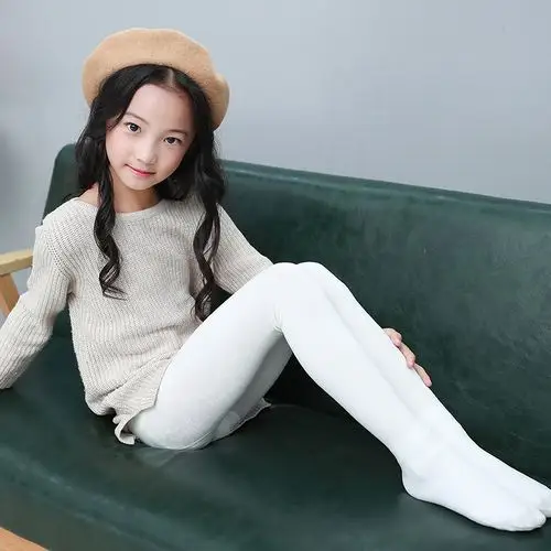 儿童袜子春秋款280d儿童白色舞蹈袜棉高弹抗起球袜子芭蕾舞连裤袜